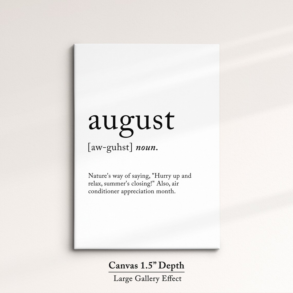 August Minimalist Definition Quote Word Art Framed Print Framed Female Wall Art Lady Poster Feminine Home Decor Gifts For Her - Image 2