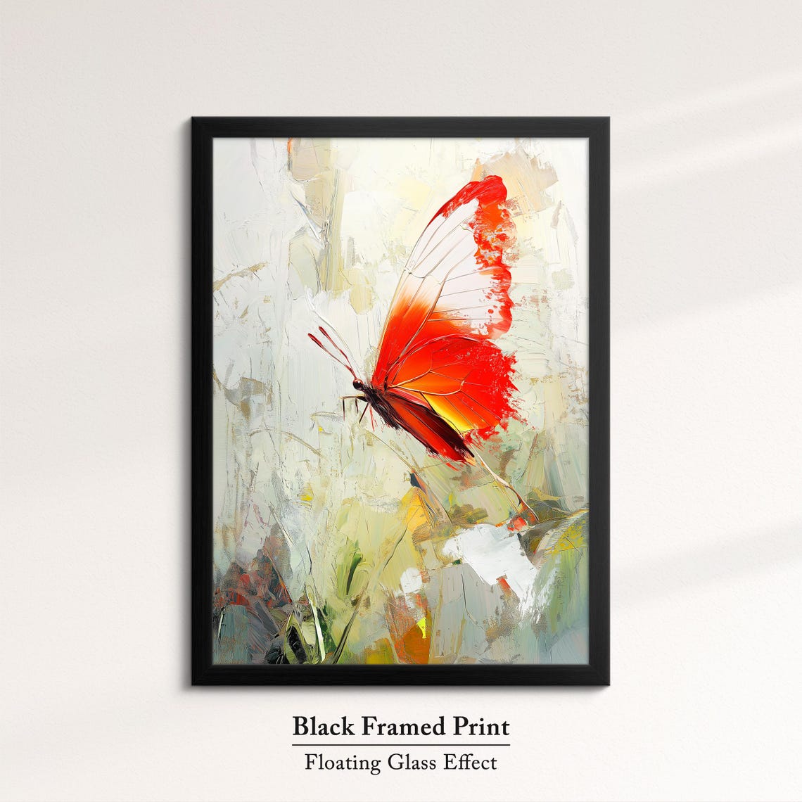 Colorful Butterfly Abstract Oil Painting Framed Print Framed Portrait Wall Art Poster Home Decor Interior Butterfly Lover Gift - Image 8