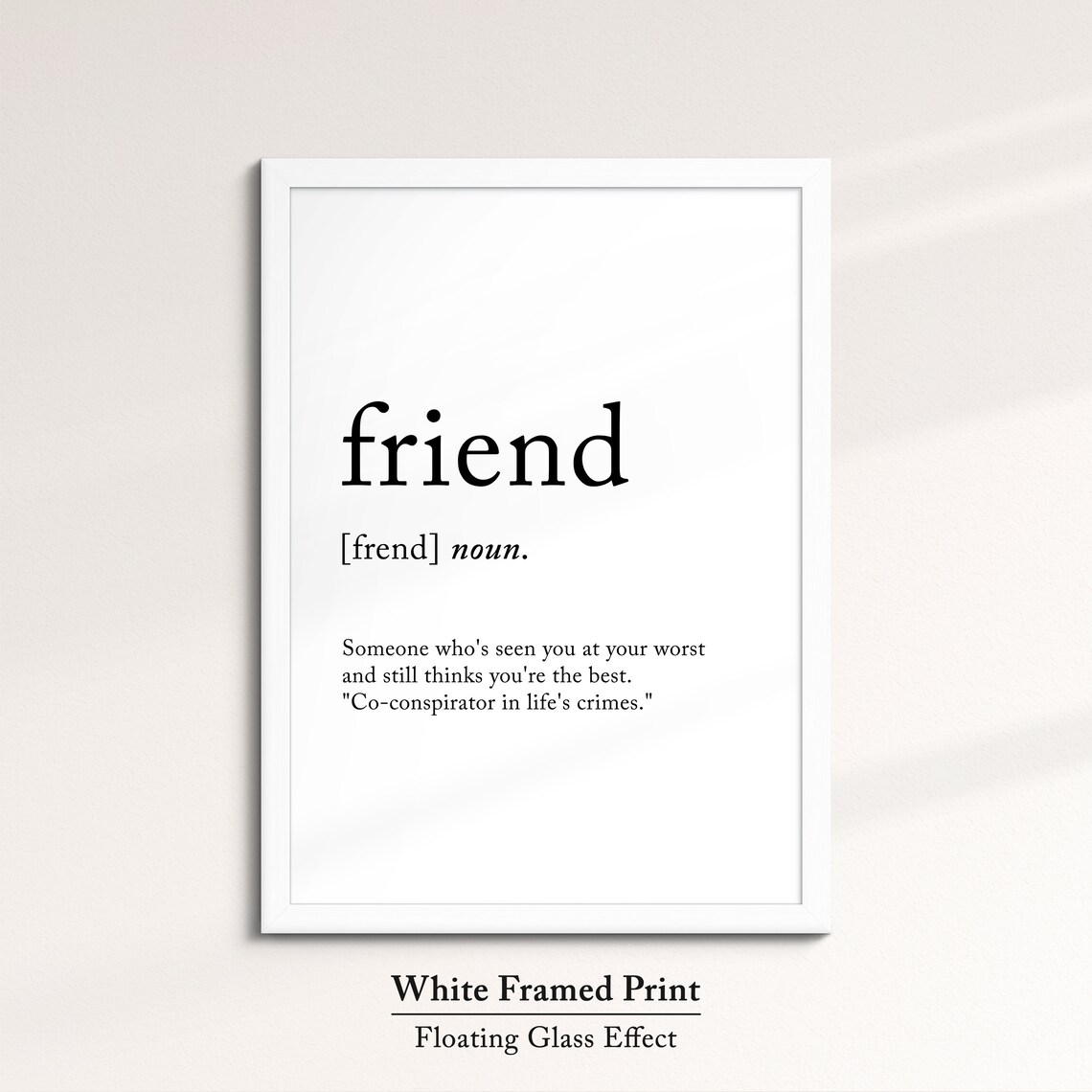 Friend Minimalist Definition Quote Word Art Framed Print Framed Female Wall Art Lady Poster Feminine Home Decor Gifts For Her - Image 7