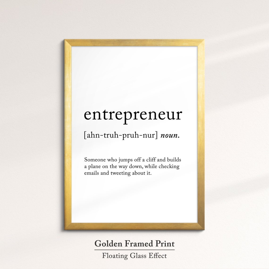 Entrepreneur Funny Dictionary Definition Quote Minimalist Poster Gift - Image 5