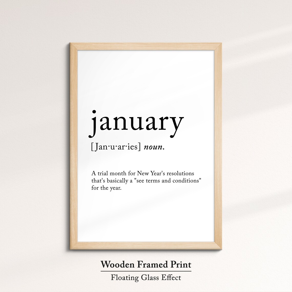 January Minimalist Definition Quote Word Art Framed Print Framed Female Wall Art Lady Poster Feminine Home Decor Gifts For Her - Image 6