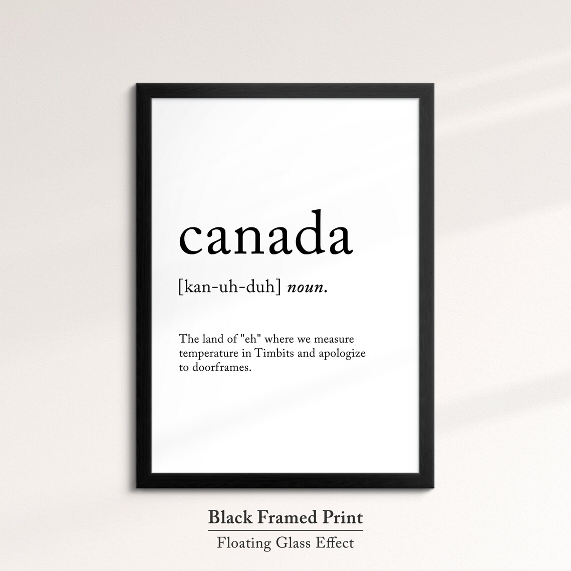 Canada Definition Dictionary Funny Quote Minimalist Framed Print Framed Wall Art Poster Home Decor Interior Canadian Gifts - Image 8