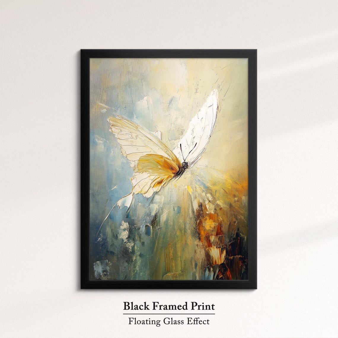 Colorful Butterfly Abstract Oil Painting Framed Print Framed Portrait Wall Art Poster Home Decor Interior Butterfly Lover Gift - Image 8