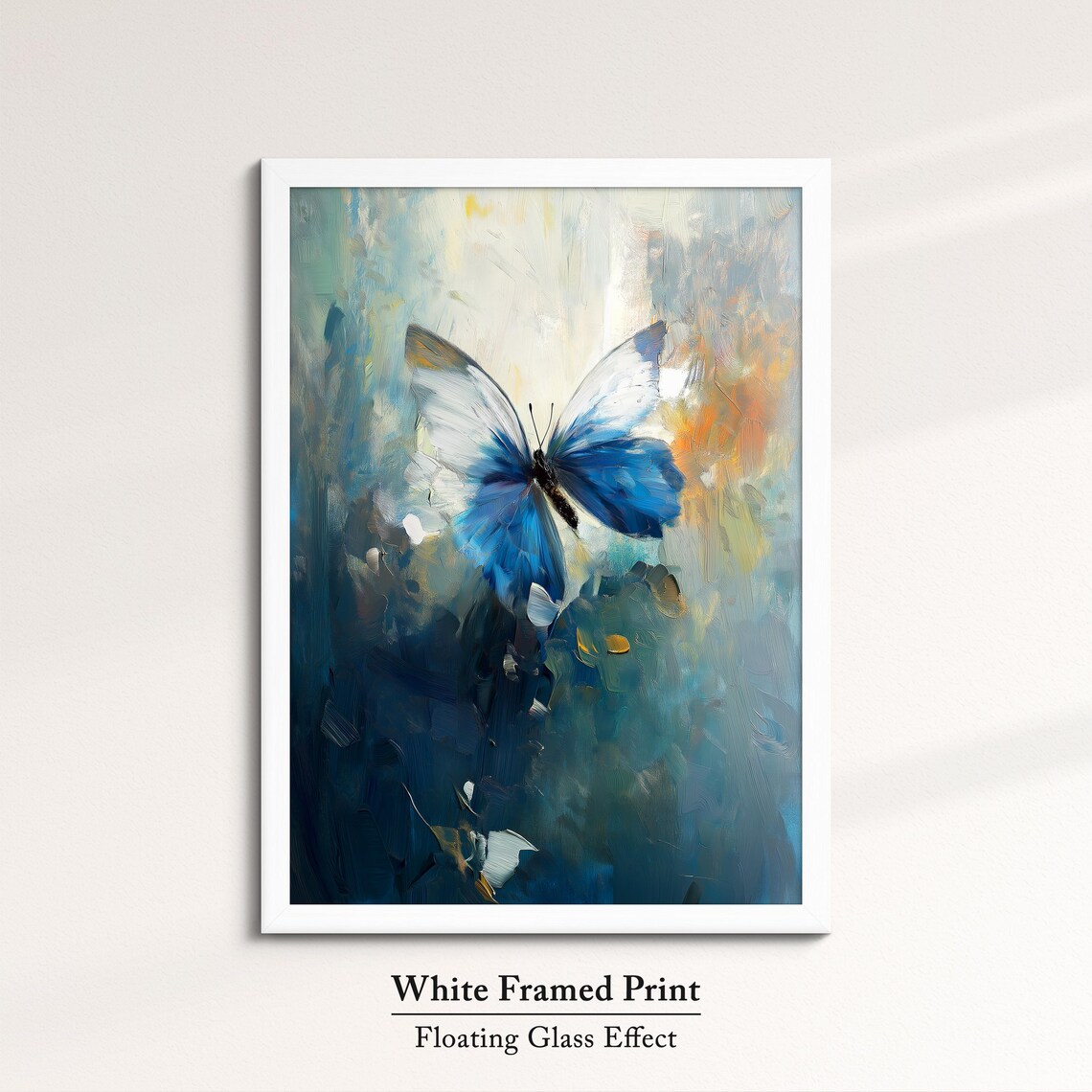 Colorful Butterfly Abstract Oil Painting Art Print - Image 7