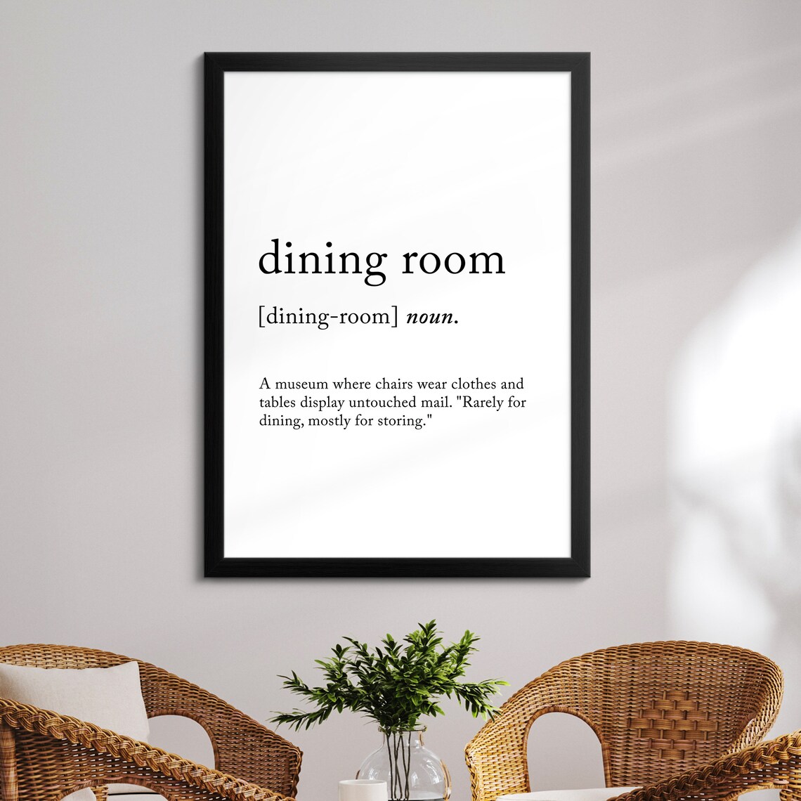 Dining Room Minimalist Definition Quote Word Art Framed Print Framed Female Wall Art Lady Poster Feminine Home Decor Gifts For Her - Image 8
