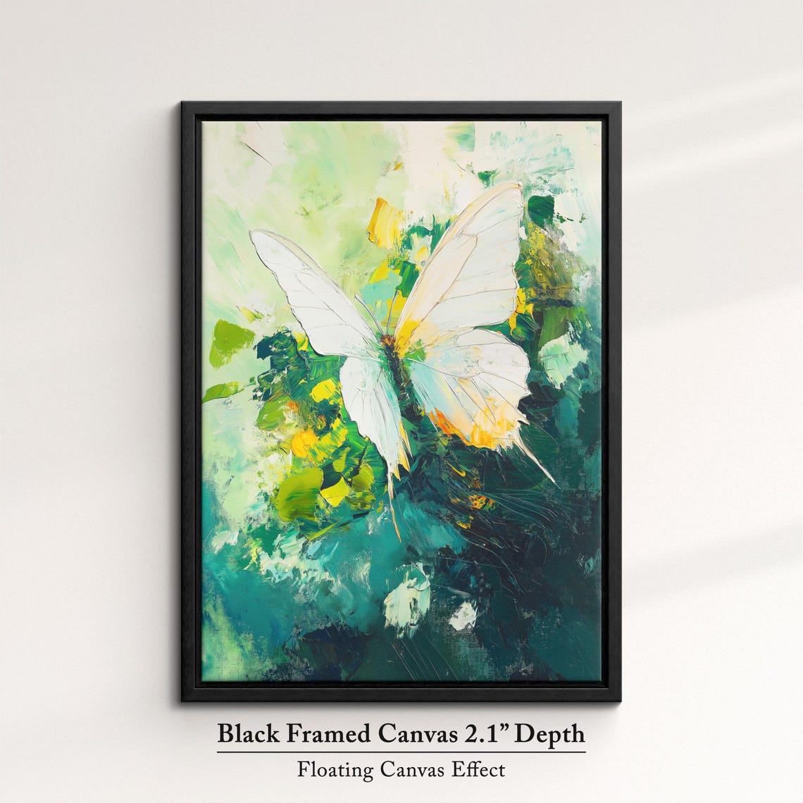 Colorful Butterfly Abstract Oil Painting Framed Print Framed Portrait Wall Art Poster Home Decor Interior Butterfly Lover Gift - Image 2
