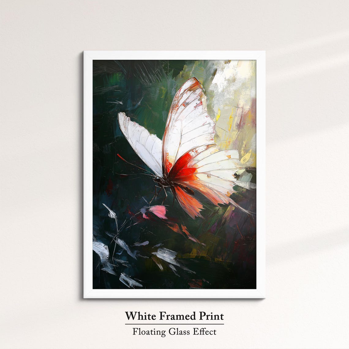 Colorful Butterfly Abstract Oil Painting Framed Print Framed Portrait Wall Art Poster Home Decor Interior Butterfly Lover Gift - Image 7