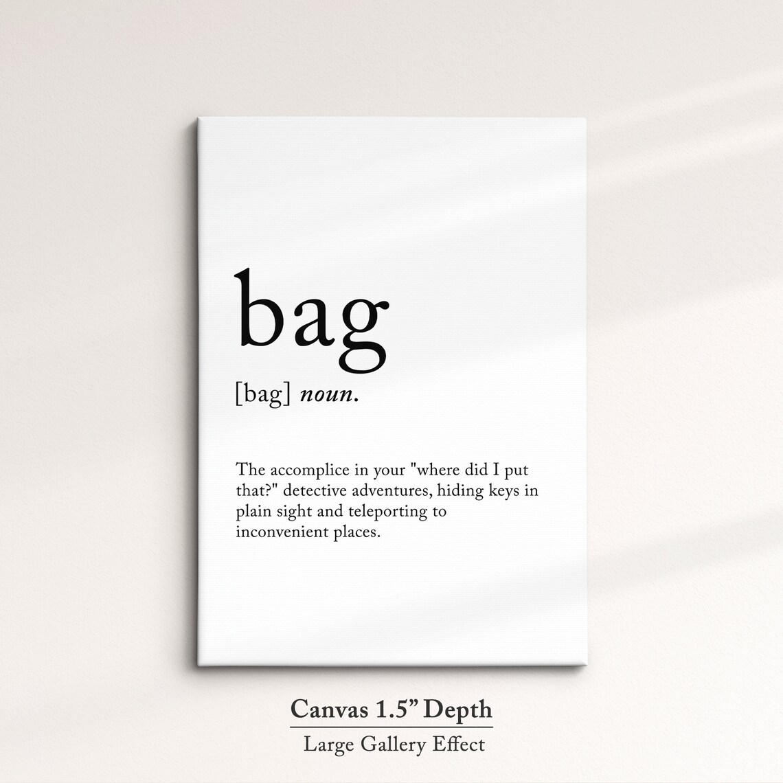 Bag Definition Dictionary Funny Quote Framed Print Framed Wall Art Poster Home Decor Interior Fashion Beauty Gifts For Her - Image 3