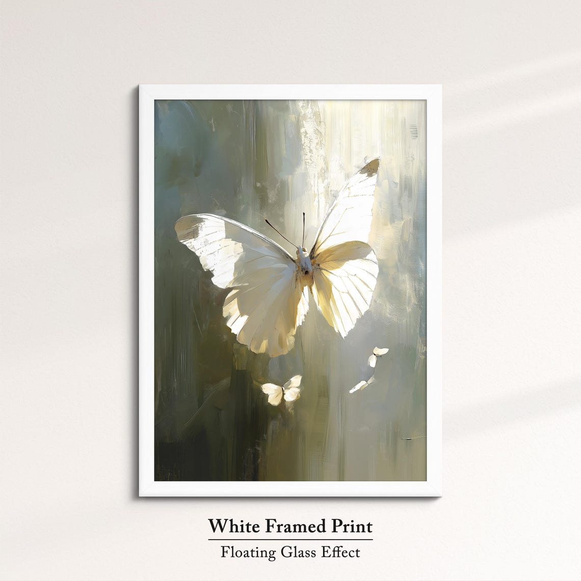 Colorful Butterfly Abstract Oil Painting Framed Print Framed Portrait Wall Art Poster Home Decor Interior Butterfly Lover Gift - Image 7