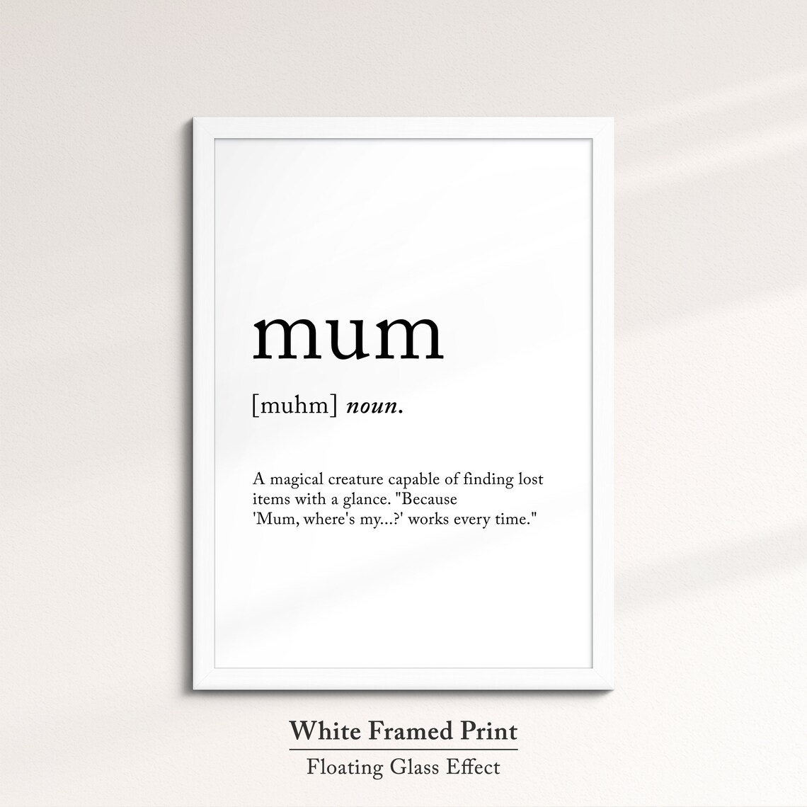 Mum Minimalist Definition Quote Word Art Framed Print Framed Female Wall Art Lady Poster Feminine Home Decor Gifts For Her - Image 7