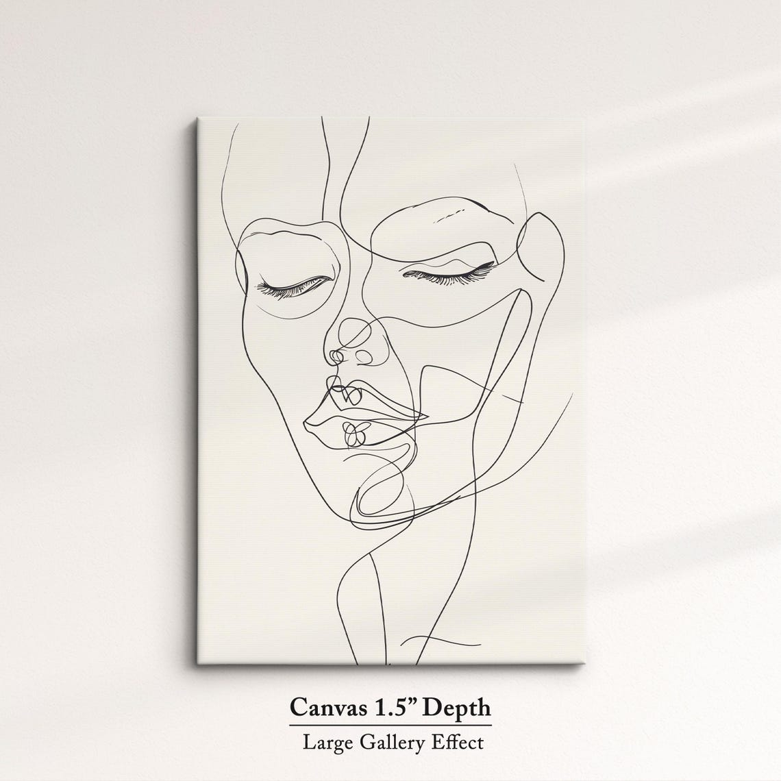 Minimalist One Line Face Abstract Art Print Serene Line Drawing Poster - Image 3
