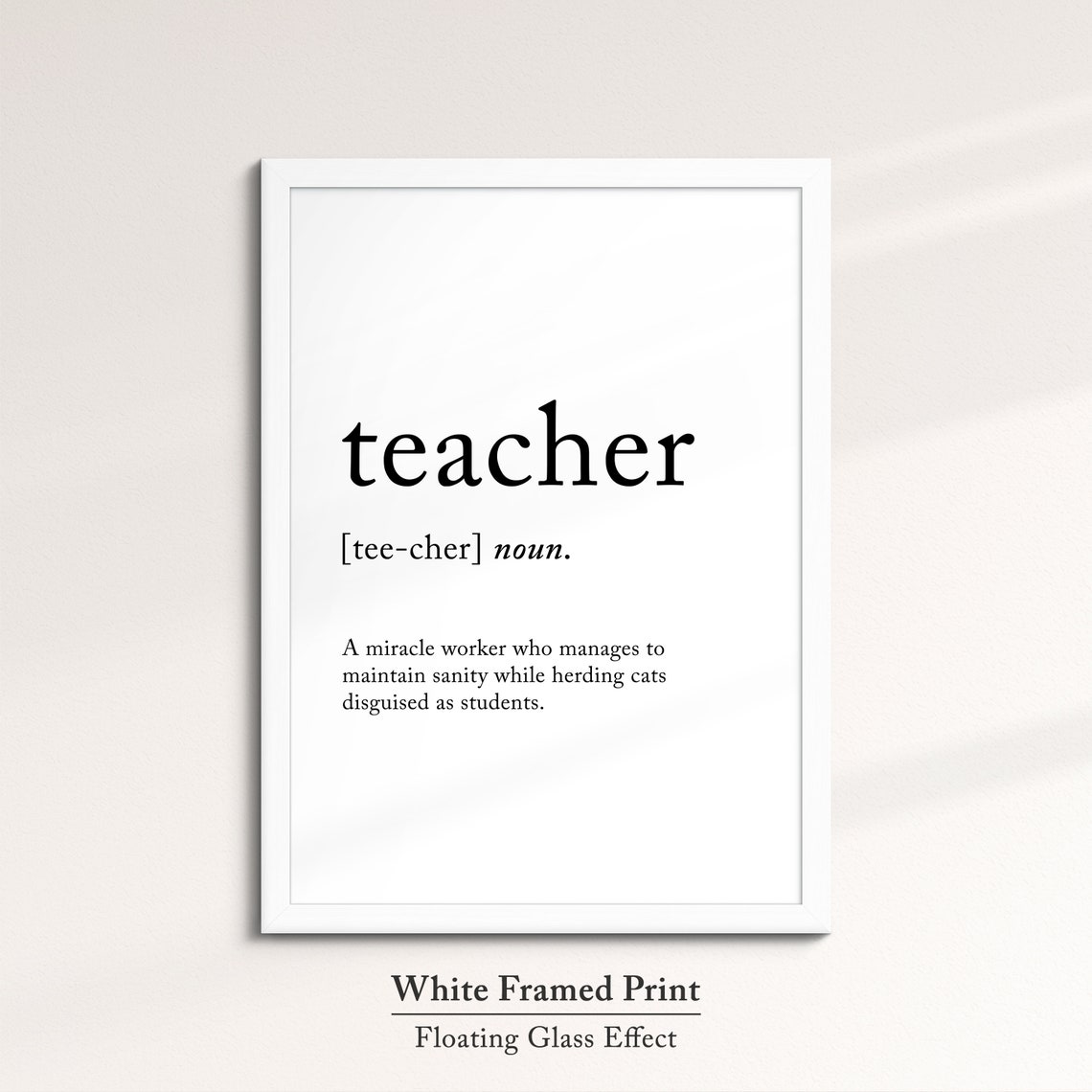 Teacher Funny Dictionary Definition Quote Minimalist Poster Gift - Image 7