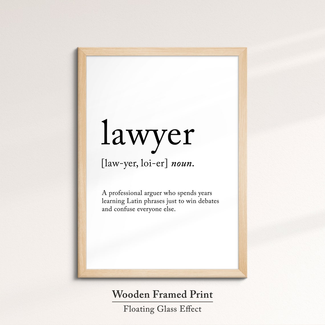 Lawyer Funny Dictionary Definition Quote Minimalist Poster Gift - Image 6