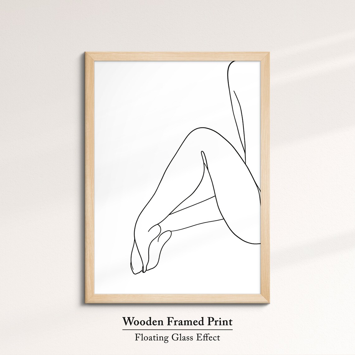 Minimalist Woman Leg Single Line Art Abstract Body Study Wall Poster - Image 6