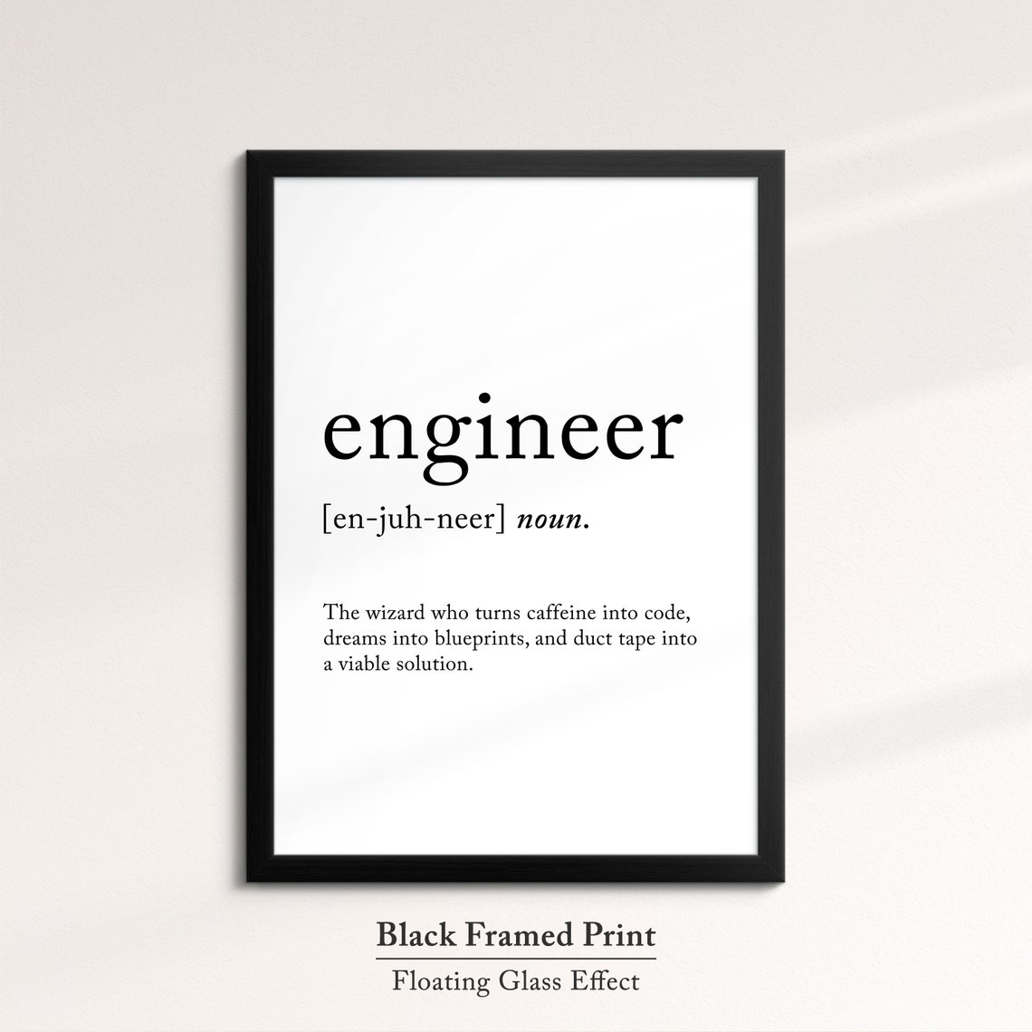 Engineer Funny Dictionary Definition Quote Minimalist Poster Gift - Image 8