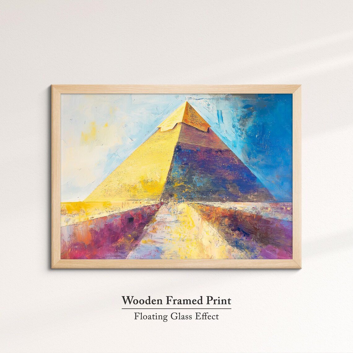 Great Pyramid Of Giza Abstract Oil Painting Golden Desert Egypt Poster - Image 6