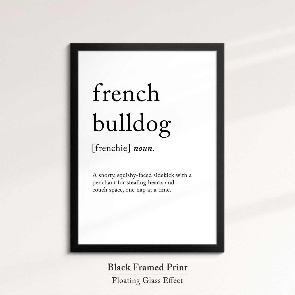 French Bulldog Funny Dictionary Definition Dog Lover Minimalist Poster - Image 8