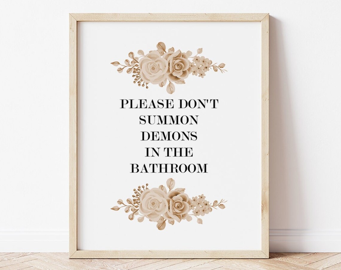 Please Dont Summon Demons In The Bathroom, Poster