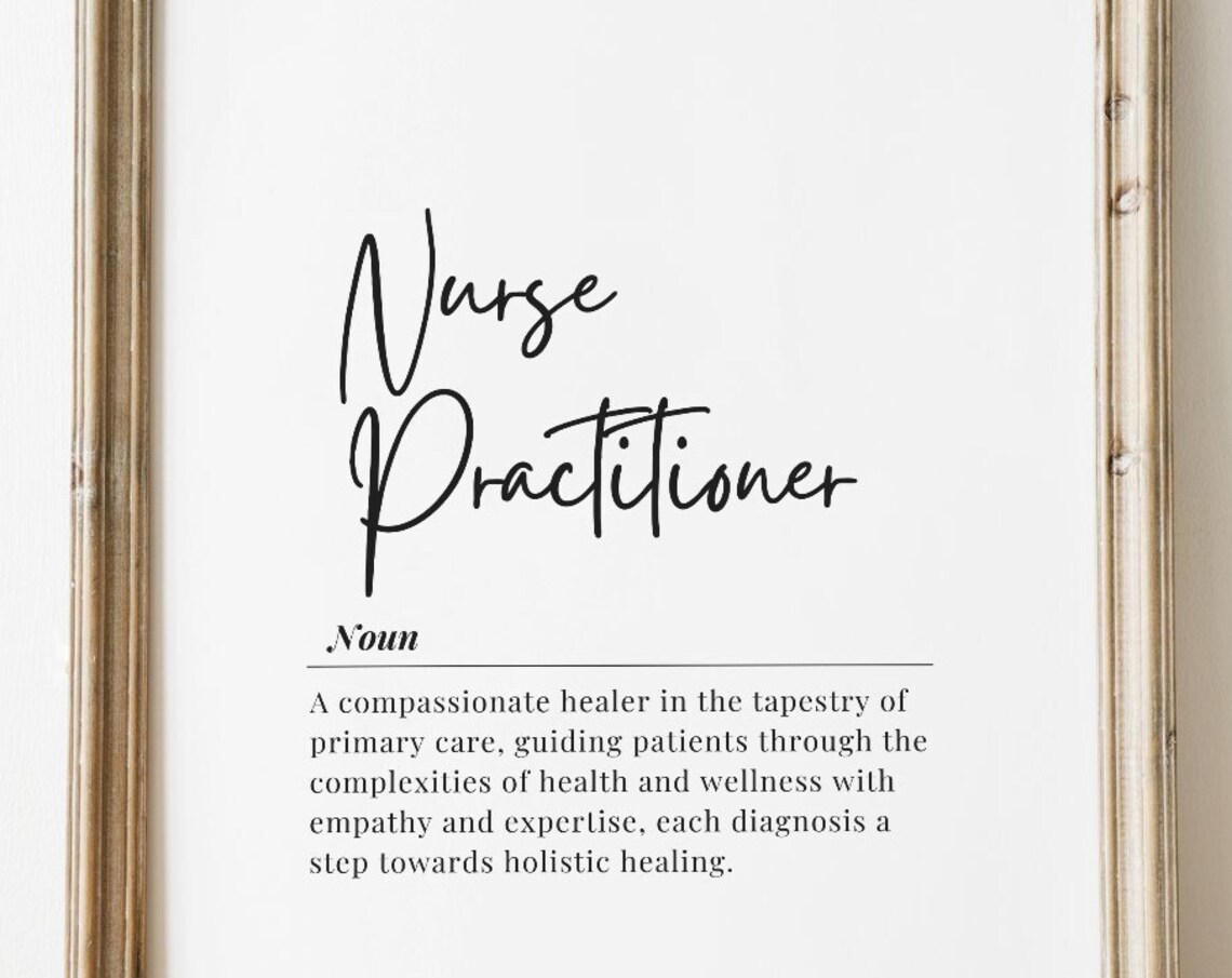Nurse Practitioner Wall Art Inspirational Medical Profession Decor Healthcare Worker Gift Instant Typography