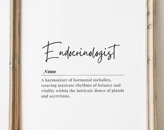Endocrinologist Definition Hormone Specialist Doctor Gift Poster