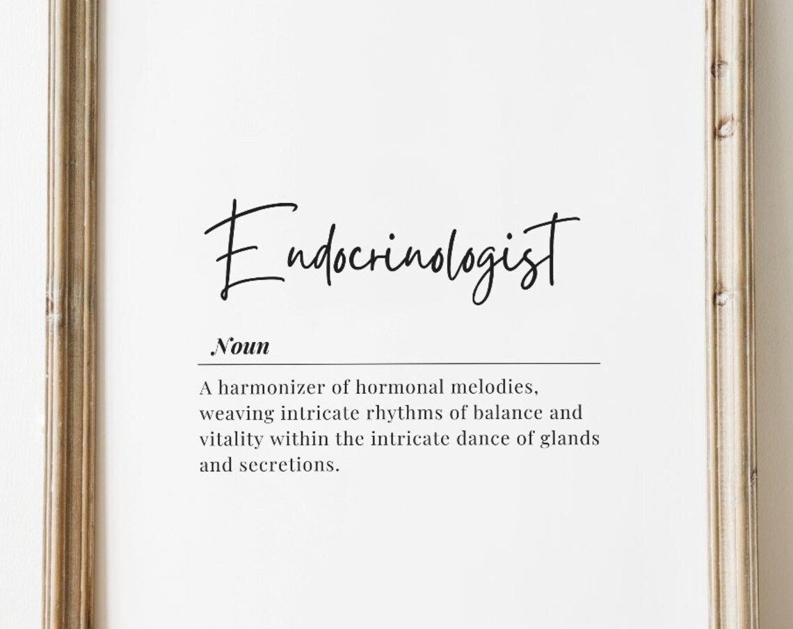 Endocrinologist Definition Hormone Specialist Doctor Gift Poster