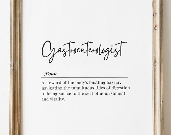 Gastroenterologist Definition Dictionary Minimalist Quote Decor Poster
