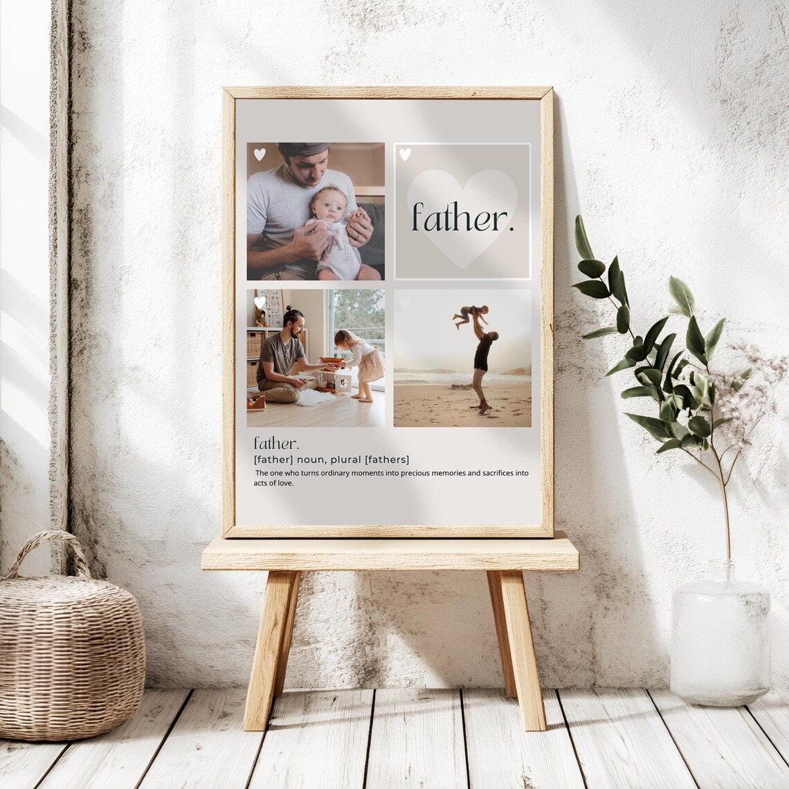 Father Definition Customizable Dad Gift Collage