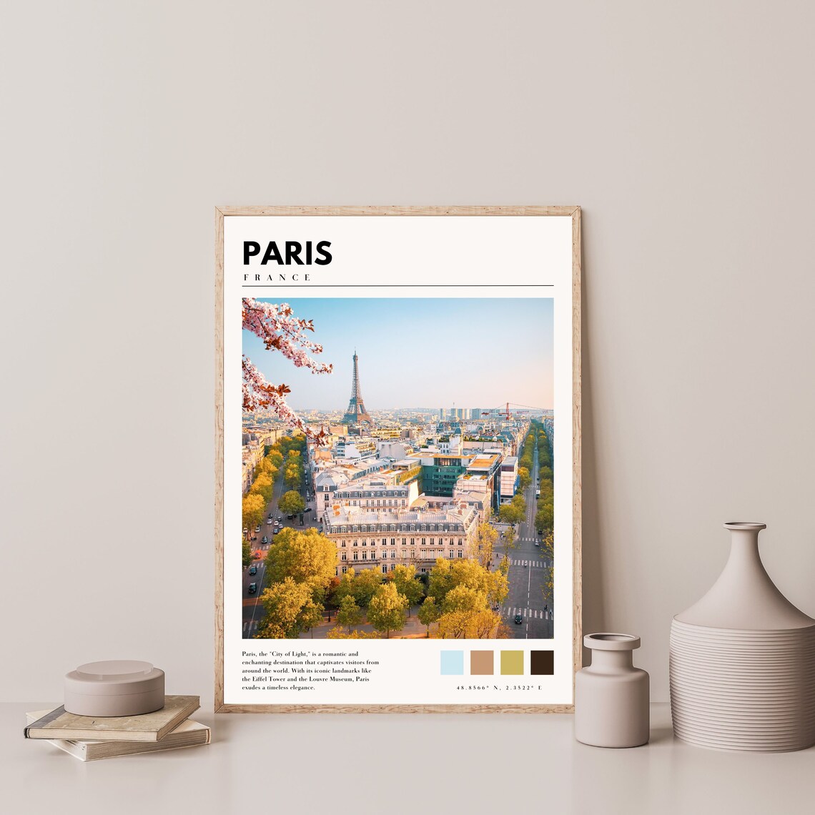 Paris France Eiffel Tower Travel Poster, Europe Wall Art - Image 4