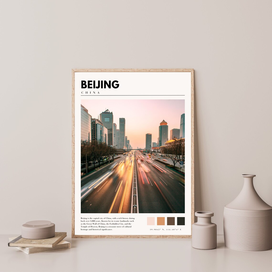 Beijing Travel Poster, China City Wall Art Print - Image 4