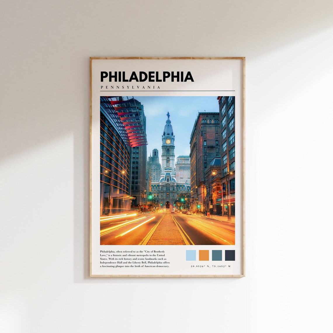 Philadelphia Pennsylvania Travel Poster Art Print