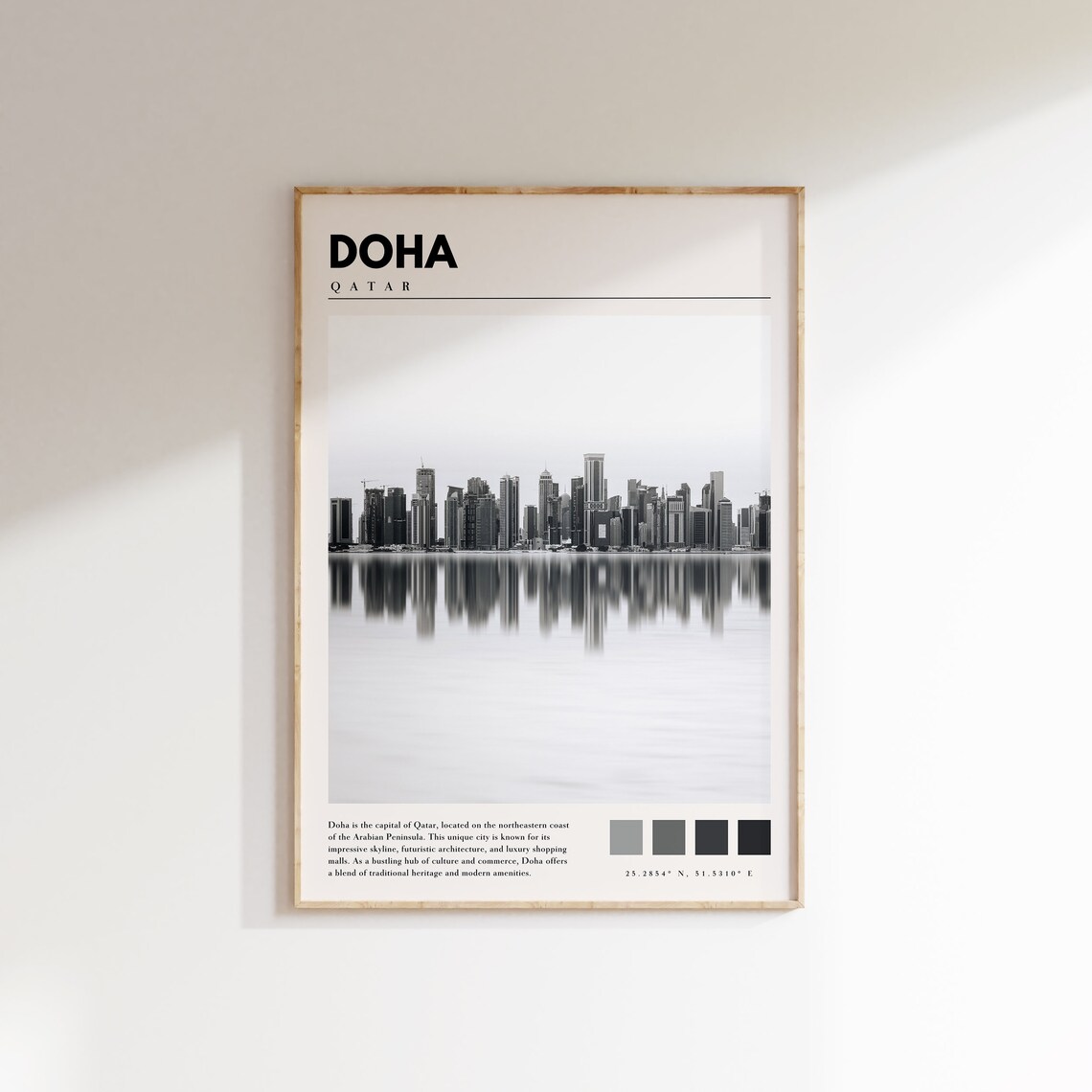 Doha Qatar Photo Wall Art, Travel Poster