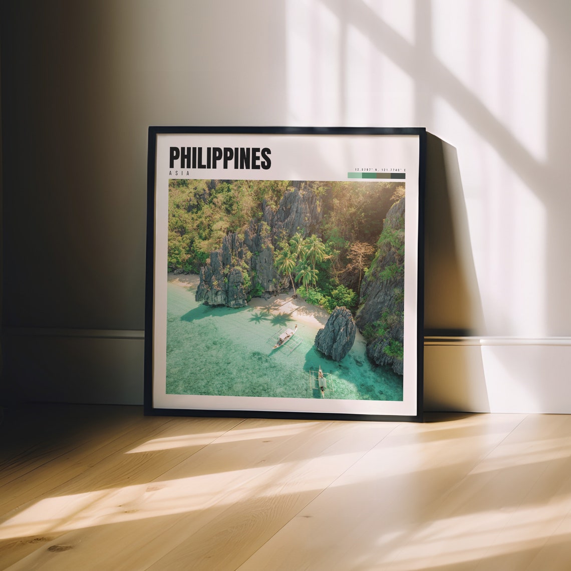 Philippines El Nido Limestone Cliffs Aerial Beach View Poster - Image 3