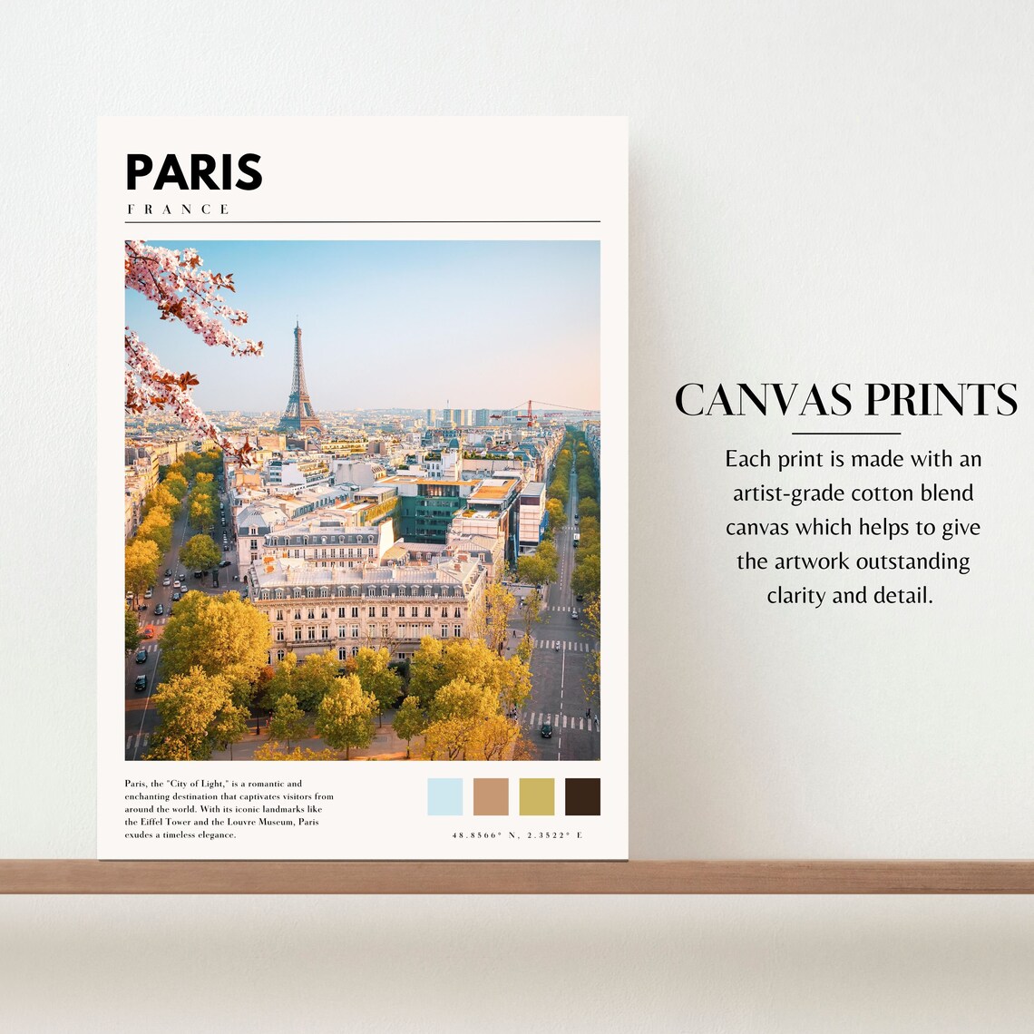 Paris France Eiffel Tower Travel Poster, Europe Wall Art - Image 2