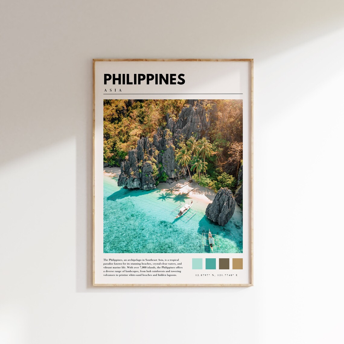 Philippines Travel Poster, Asia Wall Art Print