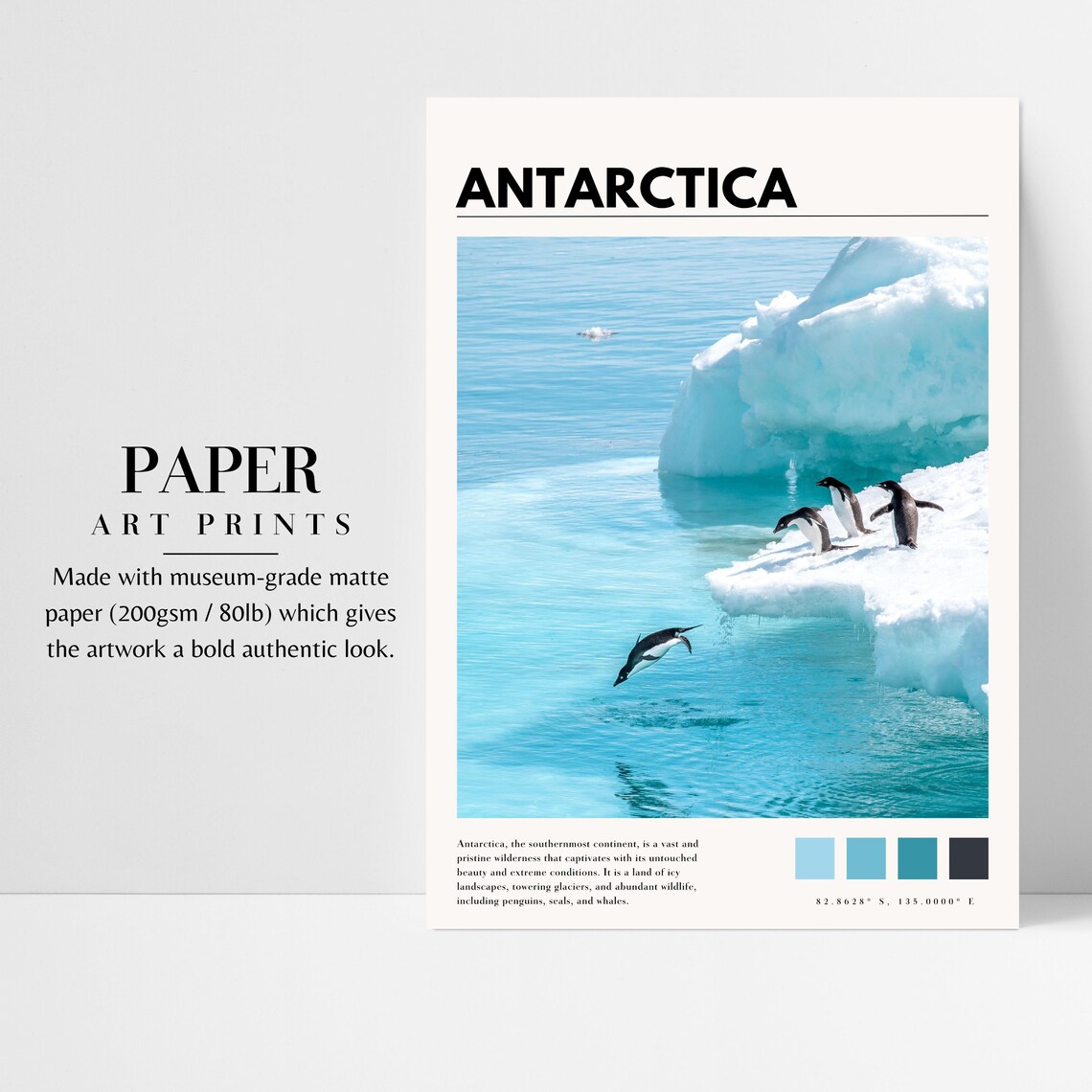Antarctica Penguin Photography Travel Poster Print - Image 3