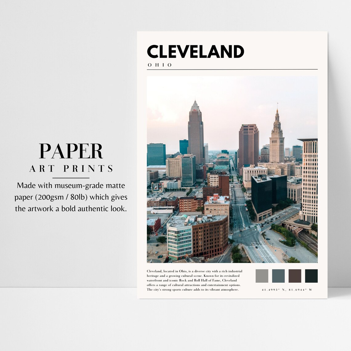 Cleveland Ohio Photo Poster, Home Decor Print - Image 3
