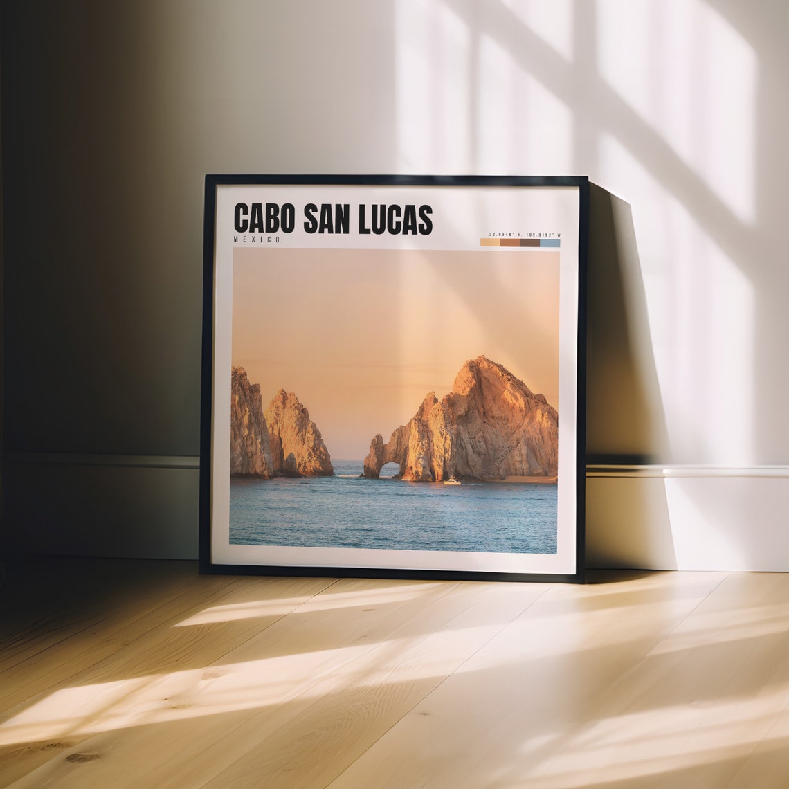 Cabo San Lucas Poster with El Arco Rock Formation at Golden Sunset - Image 3