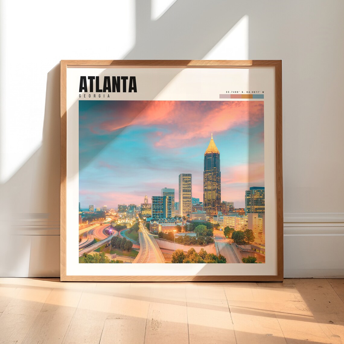 Atlanta Georgia Travel Poster, Georgia Art Print