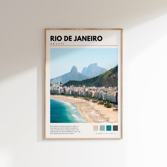 Rio De Janeiro Travel Poster, Latin America Wall Decor