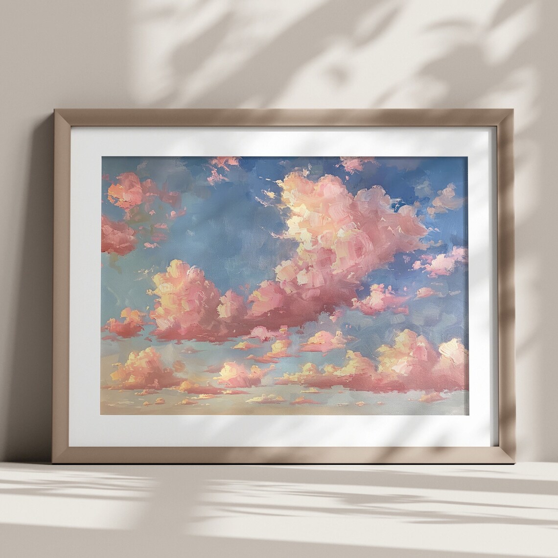Pink Clouds Spring Sky Poster, Preppy Room Decor - Image 5
