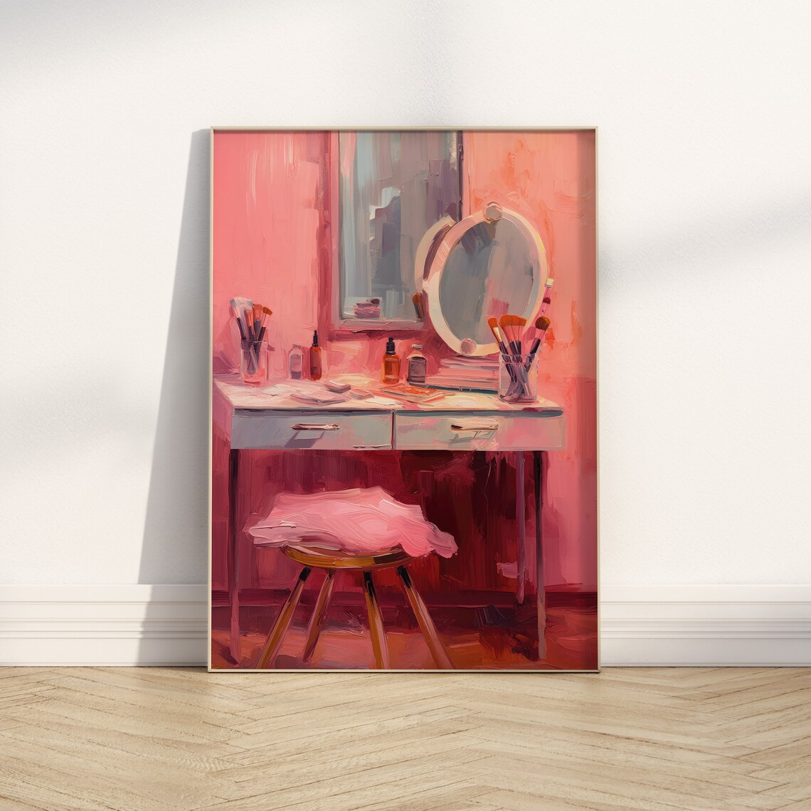 Pink Dressing Room Trendy Vanity Poster, Coquette Aesthetic - Image 2