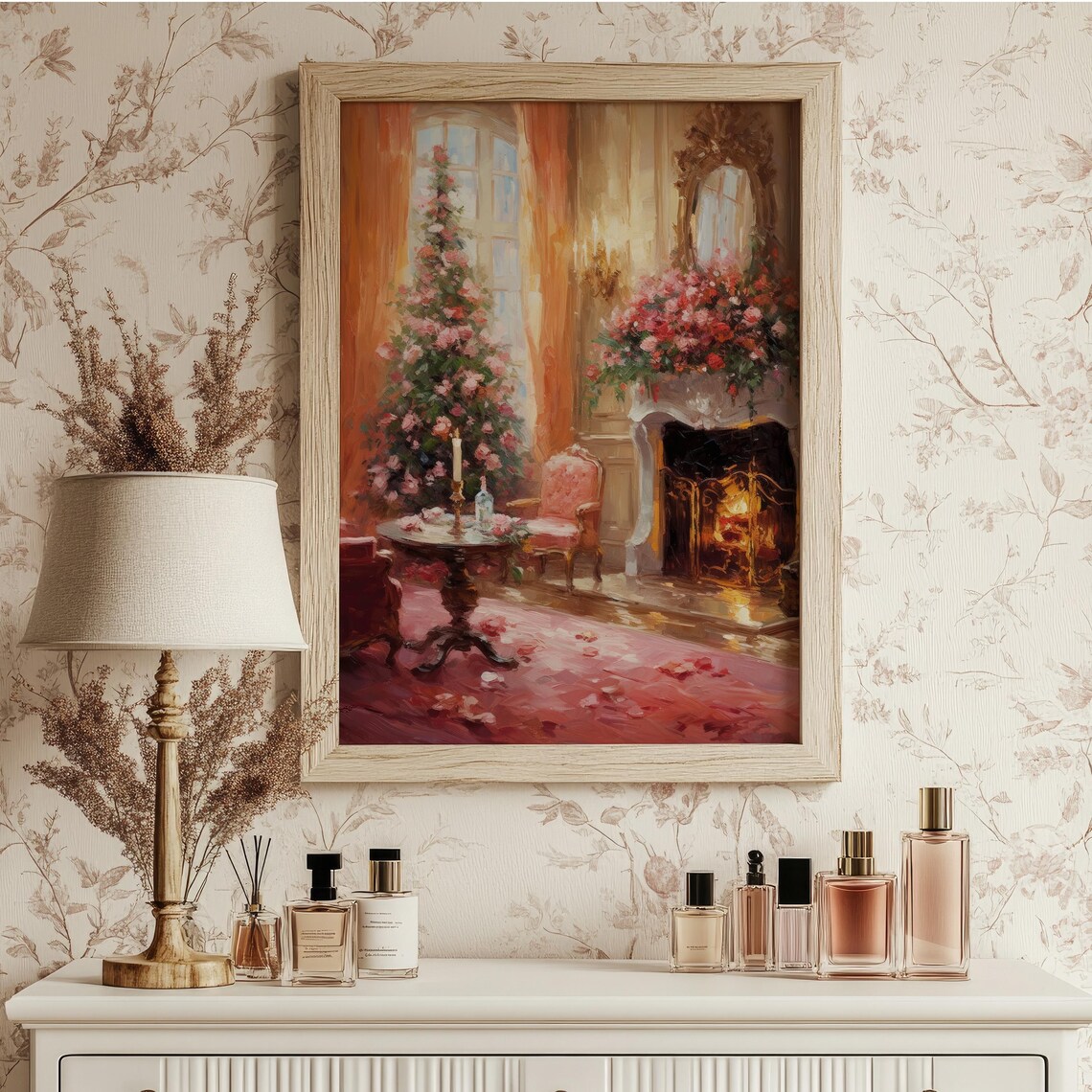 Vintage Christmas Tree, Preppy Christmas Art Print - Image 3