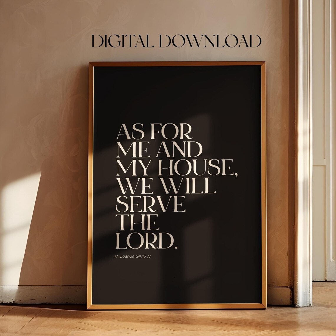 As For Me And My House Bible Verse Art Print