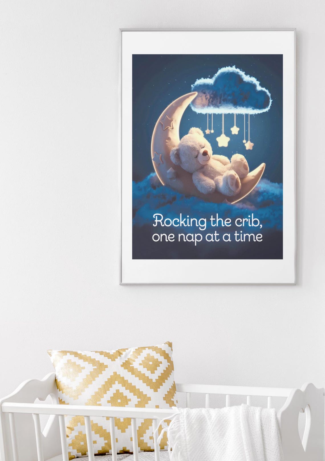 Baby Nursery Wall Art Funny Room Decor Cute Prints New Parent Gifts Funny Nursery Art Baby Shower Gifts Cute Teddy Bear Print - Image 2