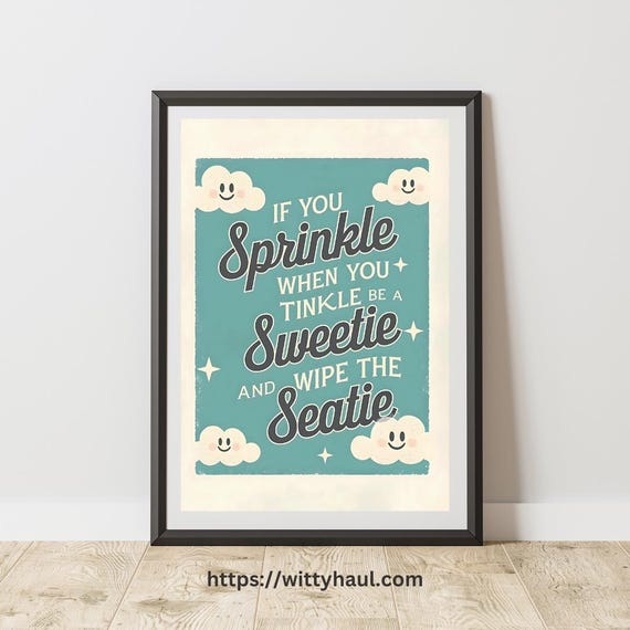 Funny Toilet Art Print, Bathroom Decor