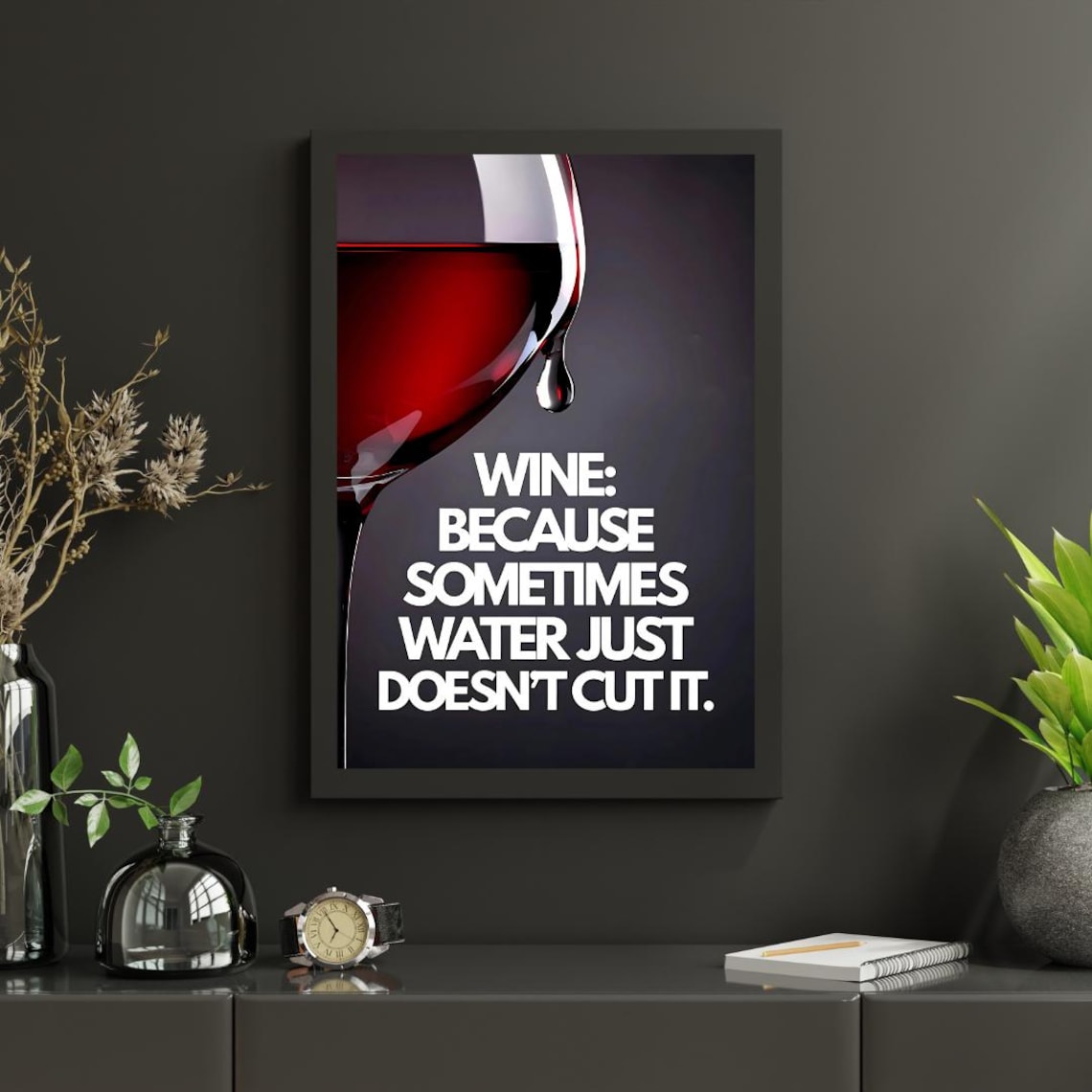 Wine Poster, Funny Kitchen Wall Art Print - Image 5
