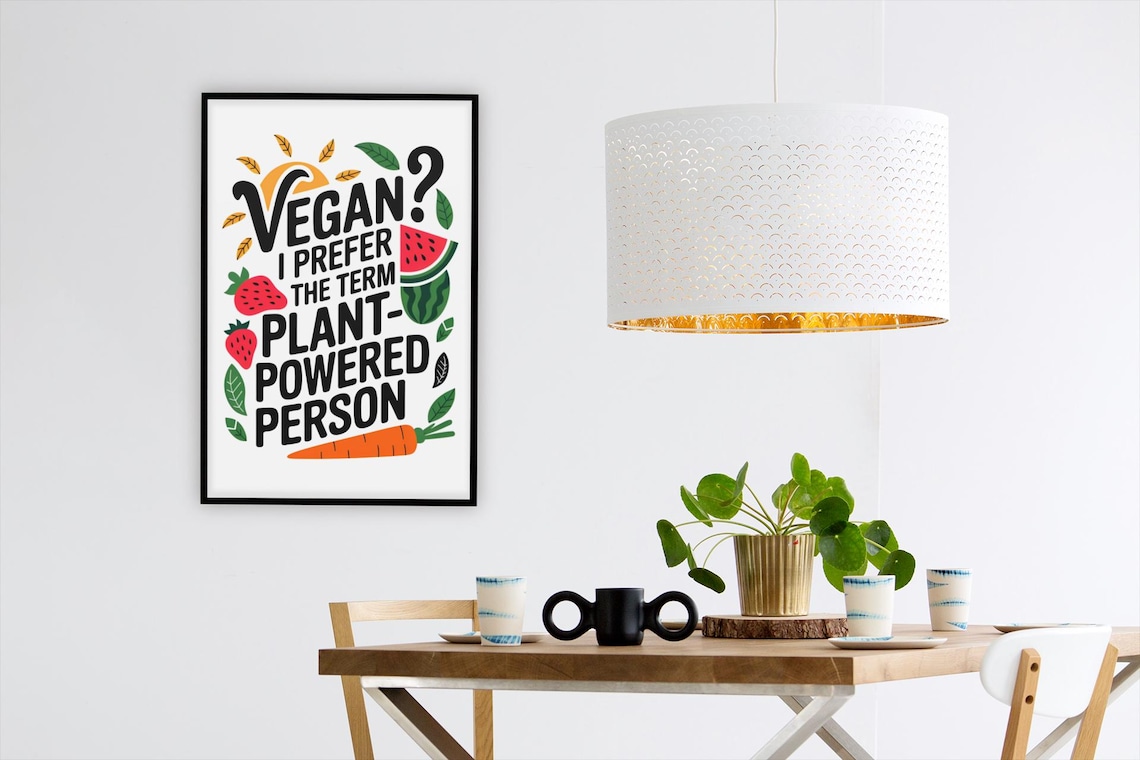 Funny Kitchen Humor, Vegan Jokes Art Print - Image 2
