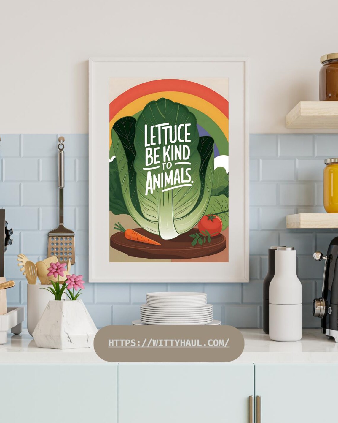 Funny Vegan Kitchen and Dining Room Wall Art - Image 6