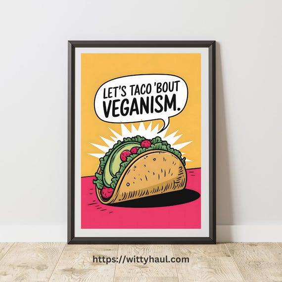 Funny Kitchen Wall Art Humor Dining Room Art Vegan Artwork Vegan Prints Vegan Gifts Vegan Jokes Vegan Print Vegetarian Poster