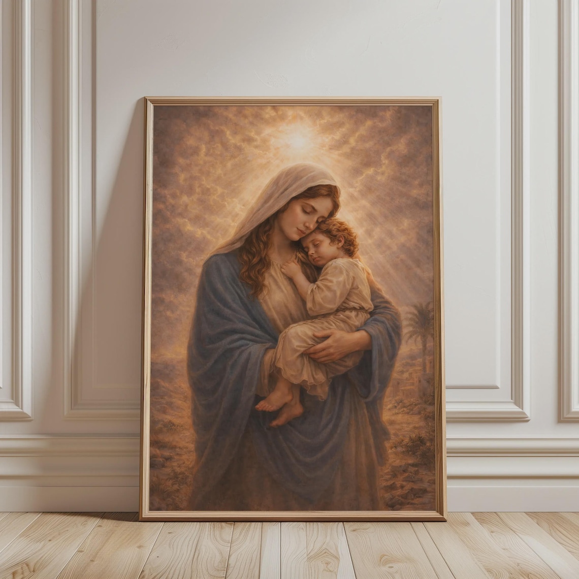 Virgin Mary and Baby Jesus Christian Art Print